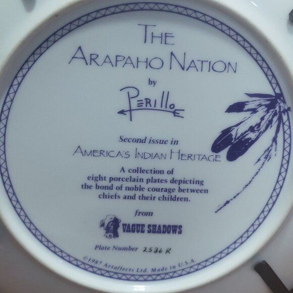 Vague Shadows The Arapaho Nation Decorative Collector Plate by Perillo Second Is - Picture 13 of 15